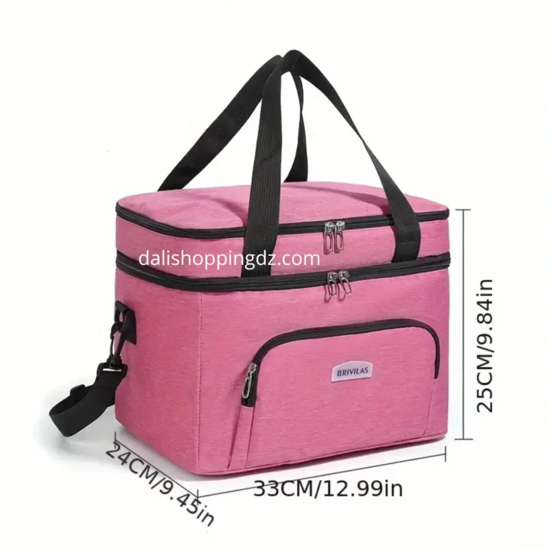 Sac à Lunch pique-nique Brivilas Double Couche – Grande Capacité Isotherme & Compacte - grand model
