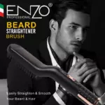 ENZO EN-4007 – Brosse Lissante Électrique pour Barbe & Cheveux