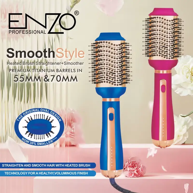 ENZO EN-6216 – Brosse 2-en-1 Sèche-Cheveux & Lissante 1500 W