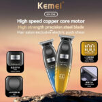 KEMEI KM-1742 – Tondeuse Sans Fil Pro, 120 min Autonomie & Écran LED 5W
