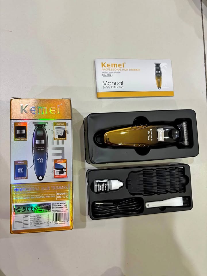 KEMEI KM-1742 – Tondeuse Sans Fil Pro, 120 min Autonomie & Écran LED 5W KEMEI KM-1742 – Tondeuse Sans Fil Pro, 120 min Autonomie & Écran LED 5W