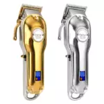 Kemei km-1986 -Tondeuse à cheveux professionnelle pour hommes, rasoir électrique sans fil, avec écran LCD, USB