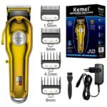 Kemei km-1986 -Tondeuse à cheveux professionnelle pour hommes, rasoir électrique sans fil, avec écran LCD, USB