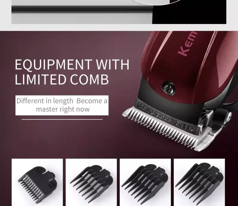 Kemei KM-2600 – Tondeuse Professionnelle Sans Fil 9 W, 120 min d’Autonomie