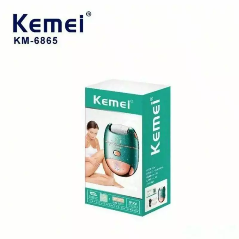 KEMEI KM-6865 – Exfoliant Électrique pour Pieds, 2 Vitesses, Étanche