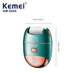 KEMEI KM-6865 – Exfoliant Électrique pour Pieds, 2 Vitesses, Étanche