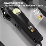 Kemei KM-2372 - Réglable 8W Rechargeable 2000 mAh Sans Fil Électrique LCD noir