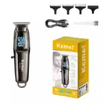 Kemei KM-2273 Professionnel Tondeuse À Cheveux USB Charge Rapide Push Cisaillement Écran LCD