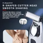 Kemei KM-3236 Tondeuse à cheveux portable 2 en 1 pour homme – Rechargeable pour poils de nez, rasage,
