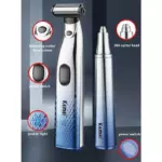 Kemei KM-3236 Tondeuse à cheveux portable 2 en 1 pour homme – Rechargeable pour poils de nez, rasage,