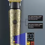 Kemei KM-2185 Tondeuse à cheveux électrique sans fil LCD afficheur gold, rechargeable par USB