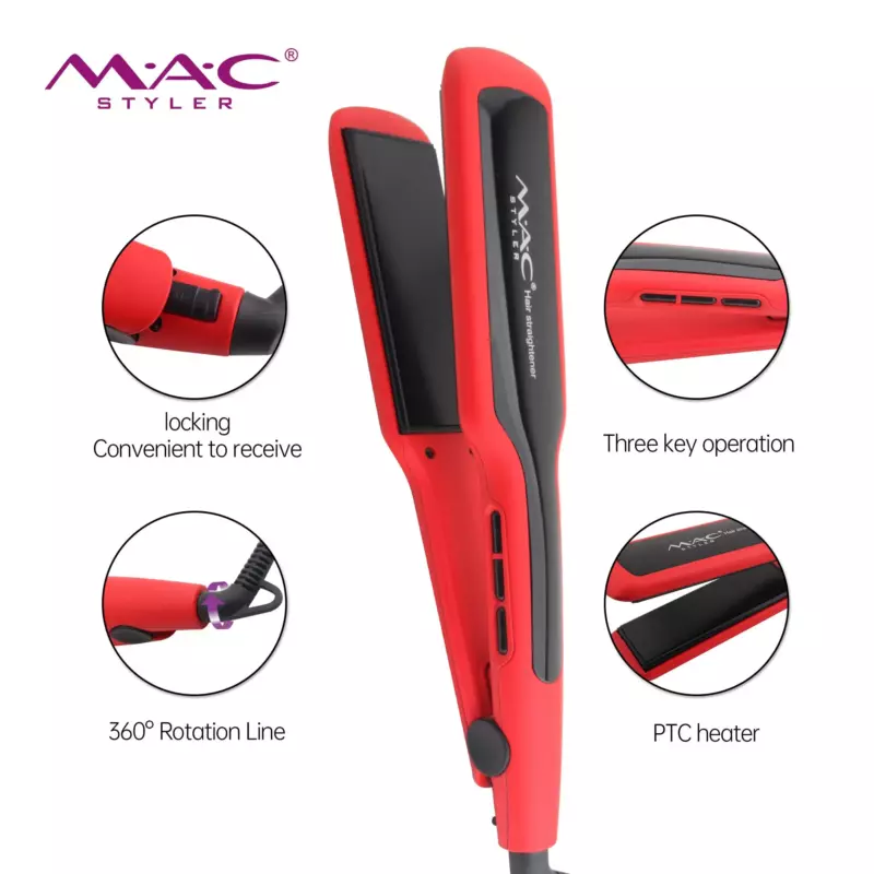 MAC Styler MC-3064 – Lisseur Rouge Kératine Thérapie 750 °F