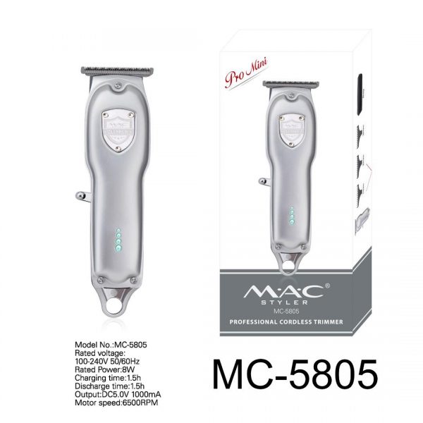 MAC Styler MC-5805 – Tondeuse / Trimmer Professionnel Sans Fil, Autonomie 90 min