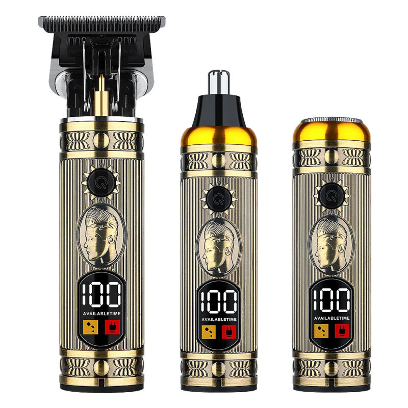 Rasoir tondeuse professionnel multifonction 3-en-1 étanche en acier — Efficacité garantie