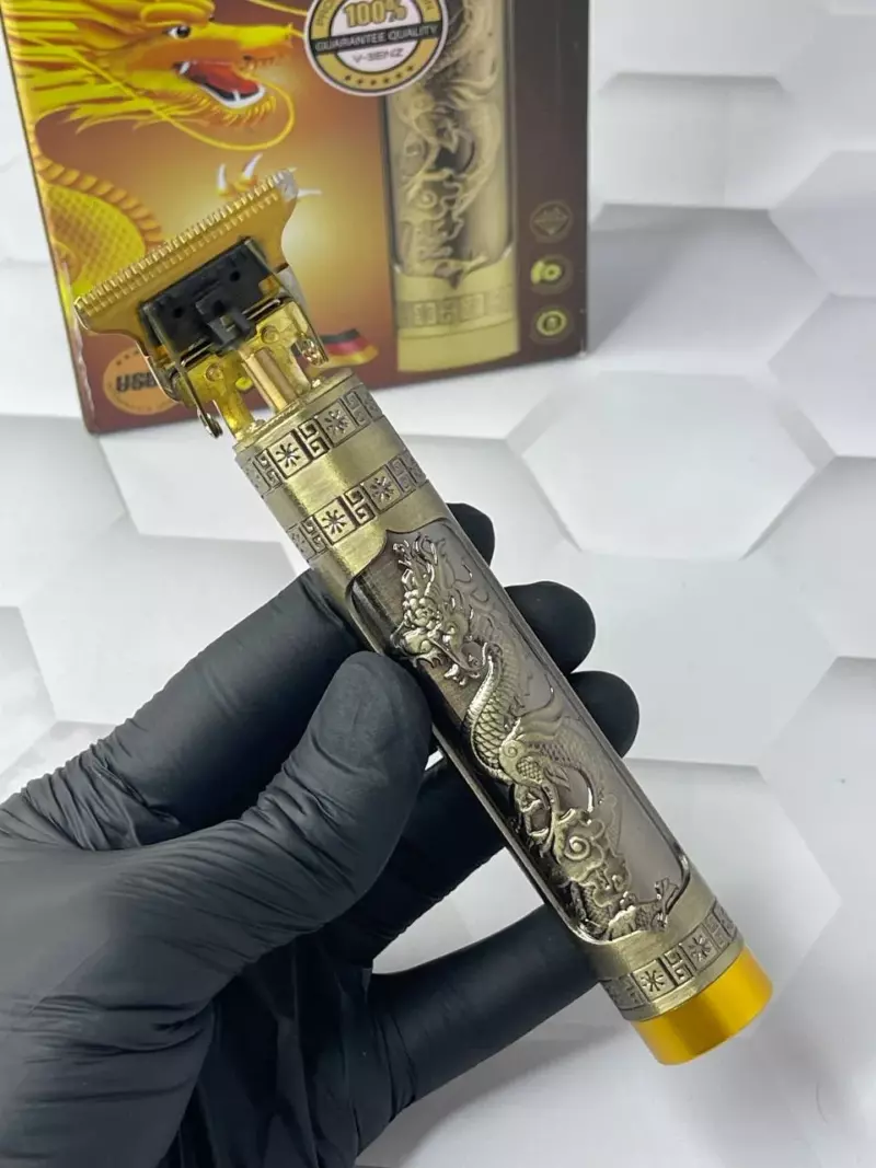V-BENZ V-6072 – tondeuse professionnel “Zero-Gap” rechargeable doré - dragon