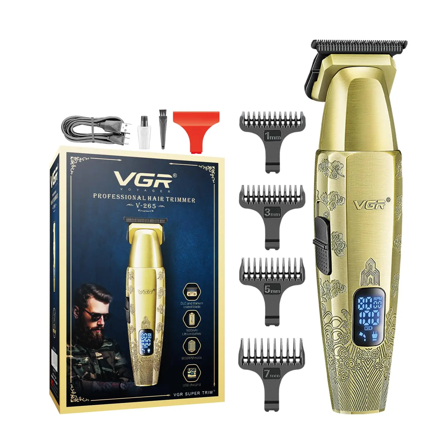 VGR V-265 – Tondeuse Professionnelle Sans Fil 180 min Autonomie