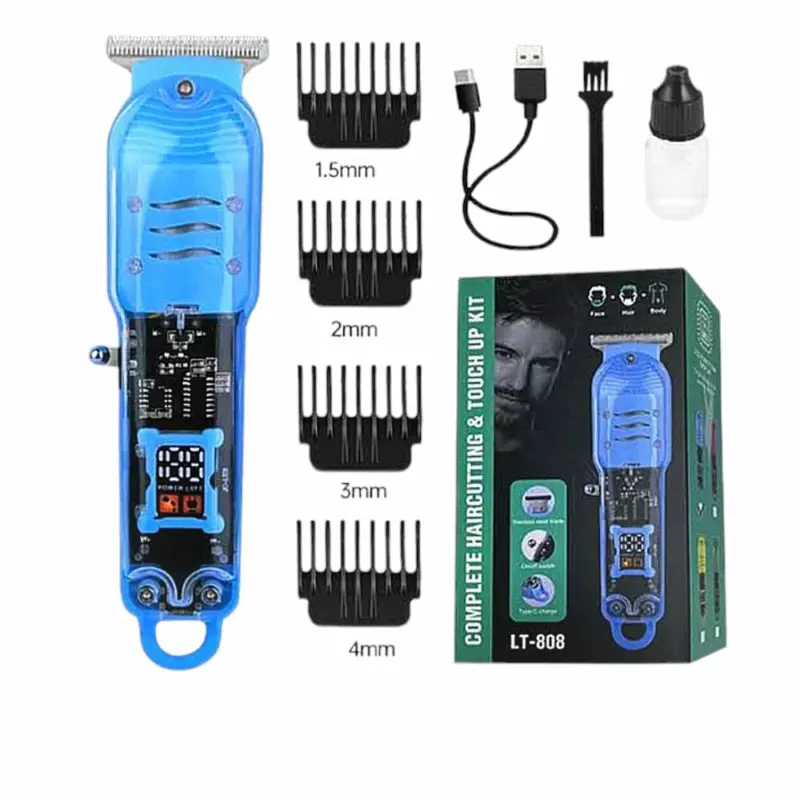 BM ELECTRONIC BME LT808 tondeuse transparent rechargeable avec moteur rotatif rapide , batterie 2000 mAh