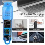 BM ELECTRONIC BME LT808 tondeuse transparent rechargeable avec moteur rotatif rapide , batterie 2000 mAh