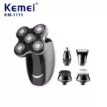 Kemei KM-1004 – Rasoir Électrique Professionnel multifoncition Rechargeable à 3 Têtes Flottantes