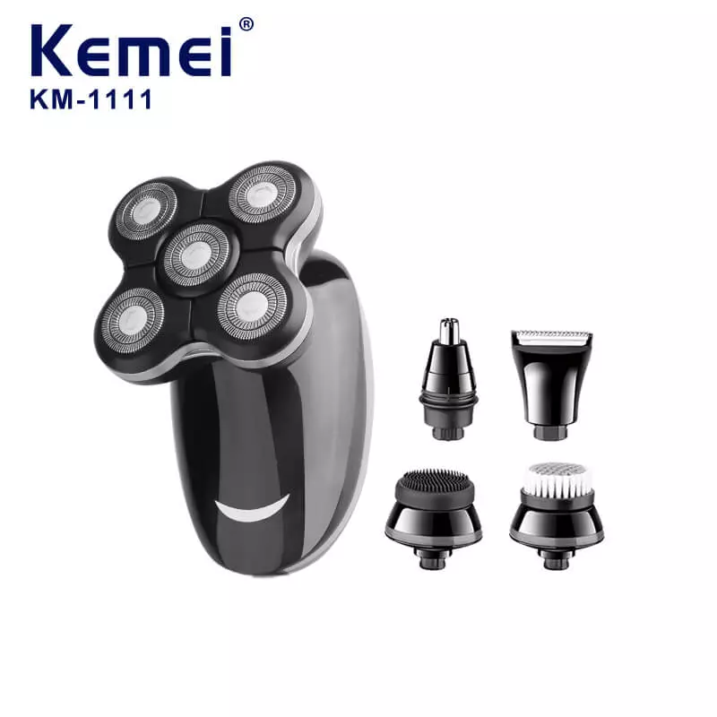 Kemei KM-1004 – Rasoir Électrique Professionnel multifoncition Rechargeable à 3 Têtes Flottantes