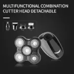 Kemei KM-1004 – Rasoir Électrique Professionnel multifoncition Rechargeable à 3 Têtes Flottantes