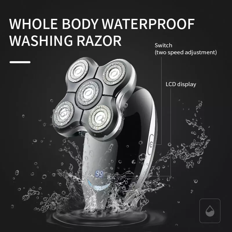 Kemei KM-1004 – Rasoir Électrique Professionnel multifoncition Rechargeable à 3 Têtes Flottantes