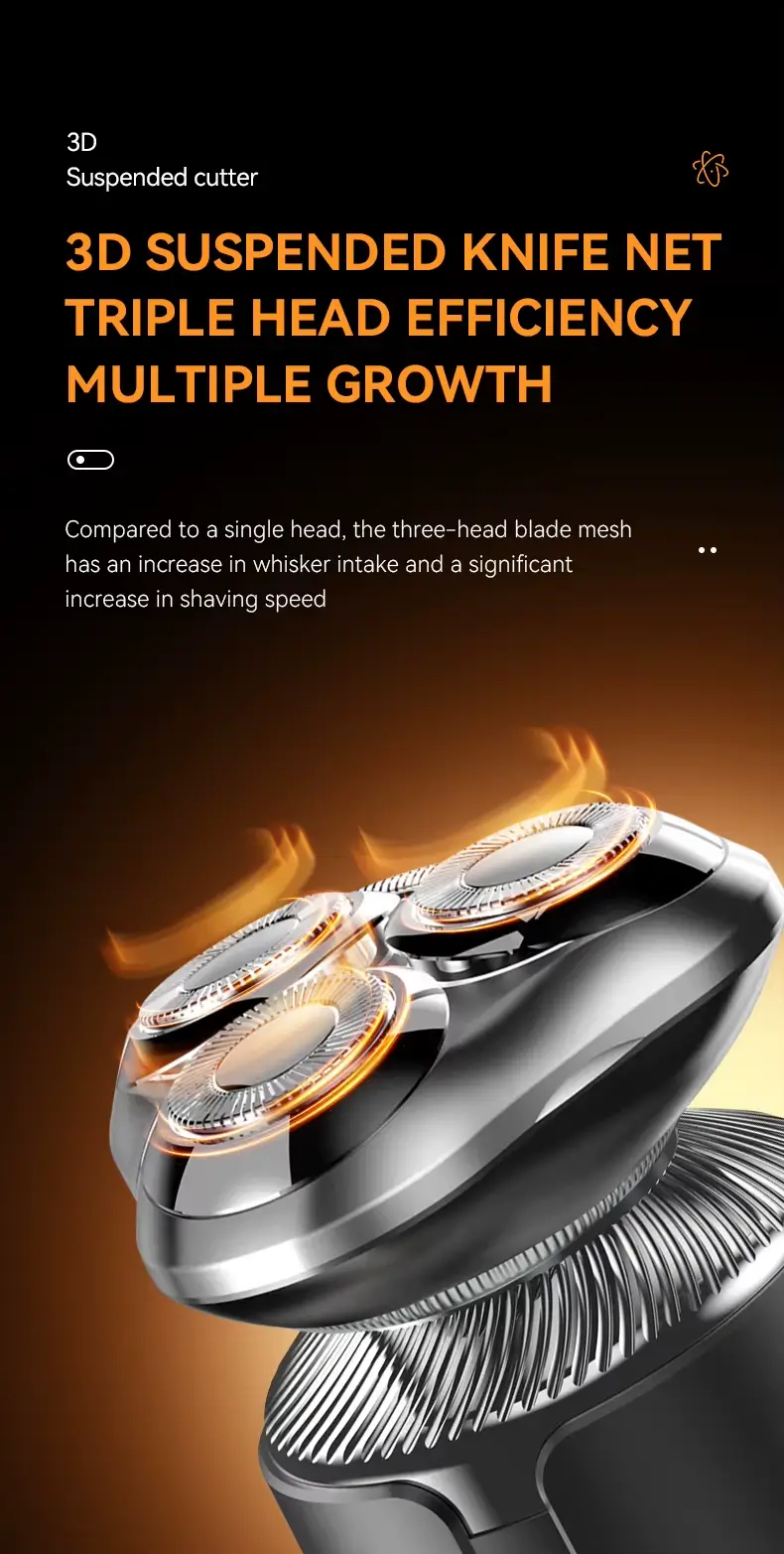 Kemei KM-3224 – Rasoir / Tondeuse 3-en-1 Rechargeable