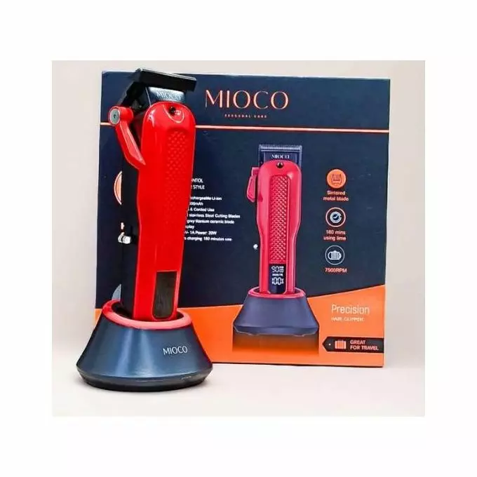 MIOCO RS-9668 – Tondeuse professionnelle rechargeable 20W- 7500 RPM - 2500 mah