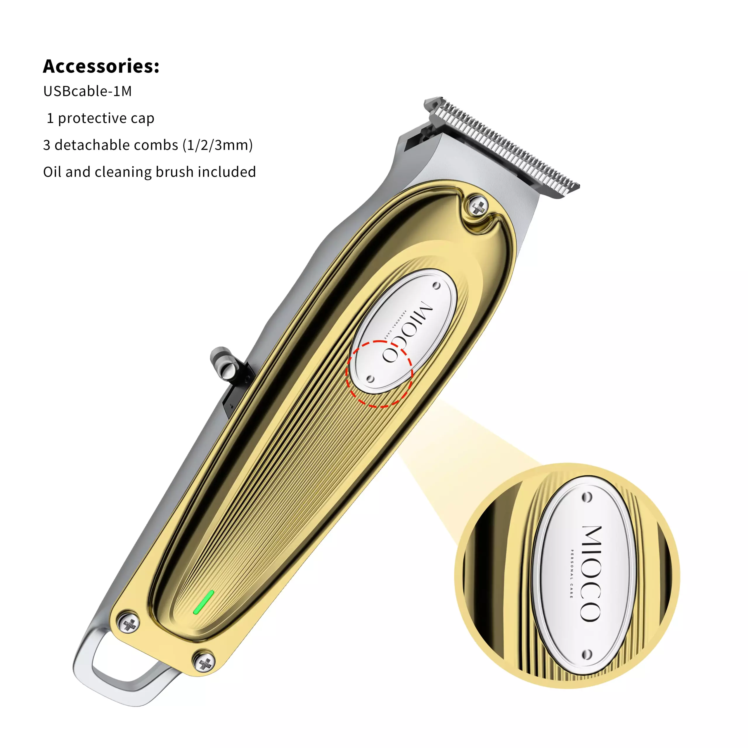 MIOCO RS2115 – Tondeuse transparente professionnelle, moteur 7 000 tr/min