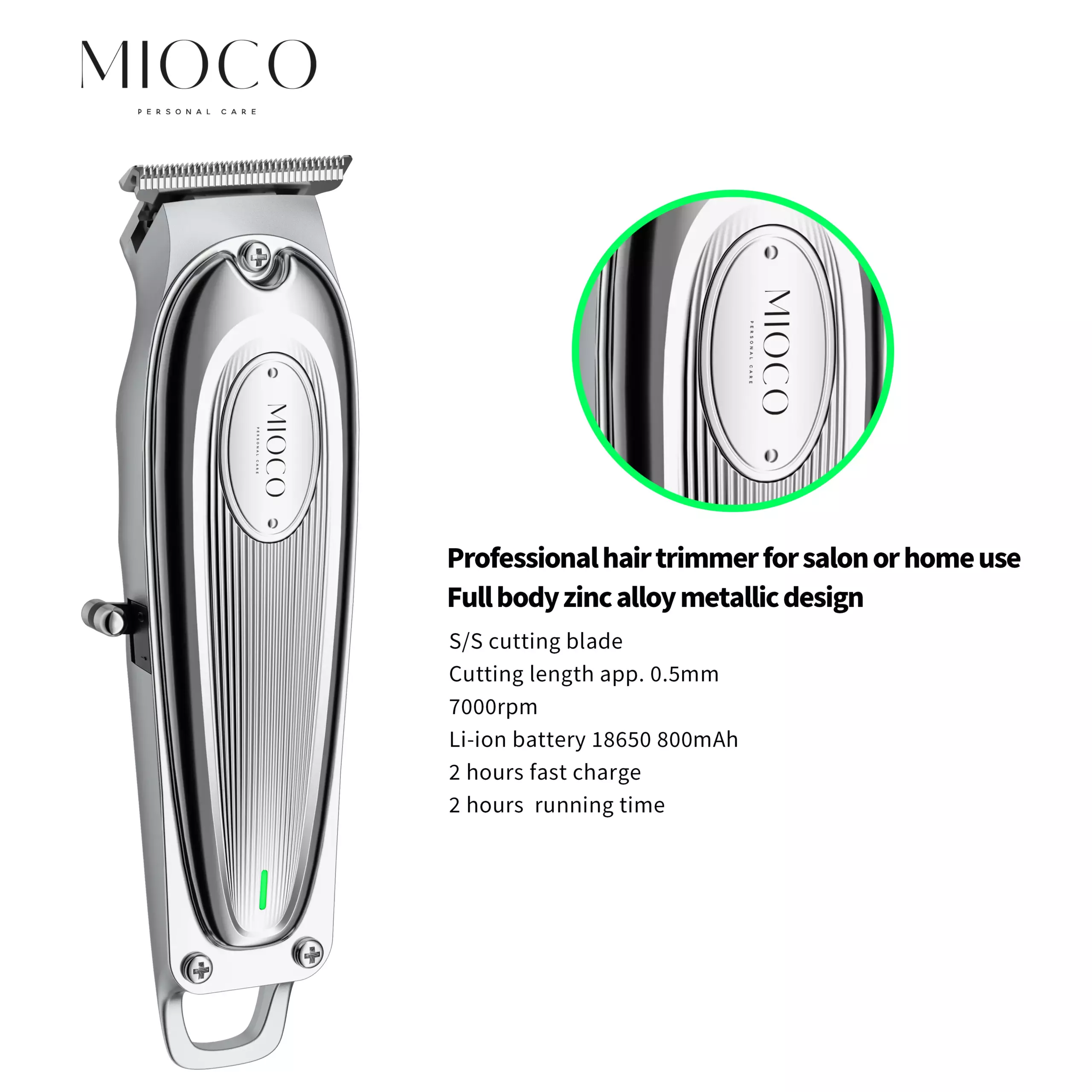 MIOCO RS2115 – Tondeuse transparente professionnelle, moteur 7 000 tr/min