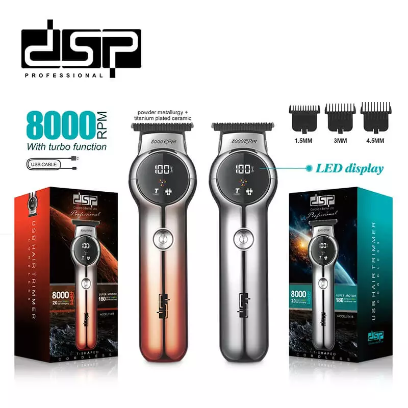 DSP 91418 – Tondeuse Électrique Rechargeable sans Fil pour Cheveux & Barbe