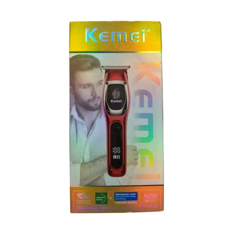 Kemei KM-1711 – Tondeuse / Coupe-cheveux sans fil 7 300 RPM – Batterie 1200 mAh