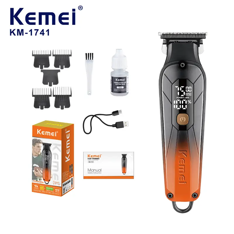 Kemei KM-1741 – Tondeuse sans fil professionnelle 5W – batterie 1200 mAh