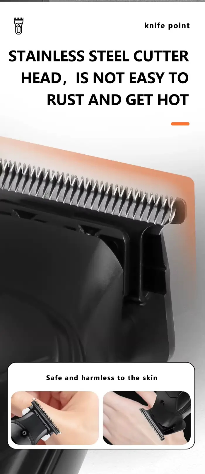 Kemei KM-1741 – Tondeuse sans fil professionnelle 5W – batterie 1200 mAh