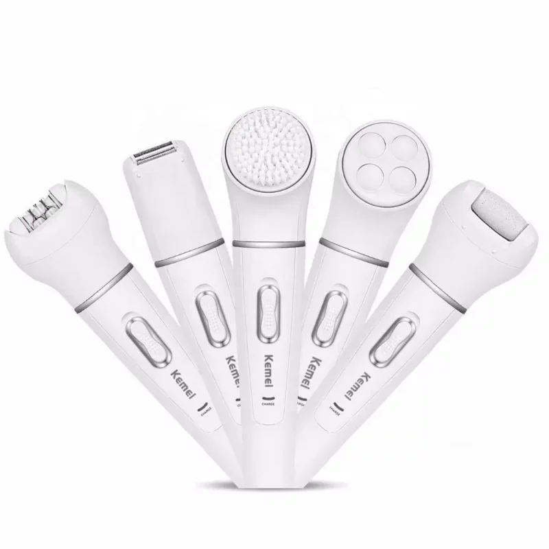 Kemei KM-2198 – Épilateur / rasoir / tondeuse 5-en-1 rechargeable
