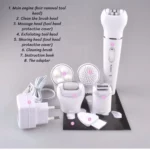 Kemei KM-2198 – Épilateur / rasoir / tondeuse 5-en-1 rechargeable