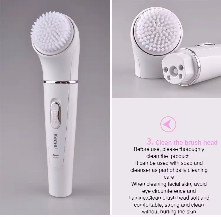 Kemei KM-2198 – Épilateur / rasoir / tondeuse 5-en-1 rechargeable