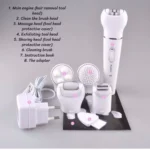 Kemei KM-2198 – Épilateur / rasoir / tondeuse 5-en-1 rechargeable