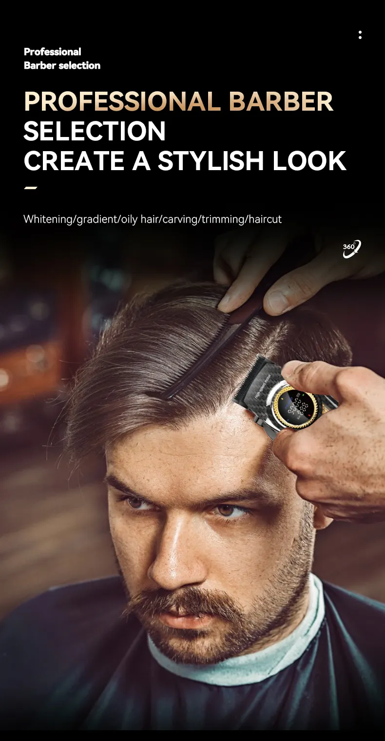 Kemei KM-2242 – Tondeuse professionnelle sans fil 9000 RPM – batterie 4500 mAh