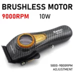 Kemei KM-2242 – Tondeuse professionnelle sans fil 9000 RPM – batterie 4500 mAh