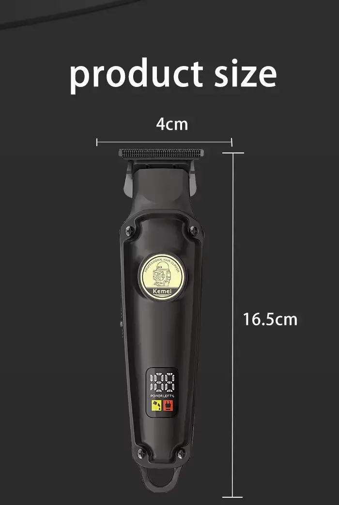 Kemei KM-2371 – Tondeuse sans fil professionnelle pour cheveux et barbe 1200mAh 5W