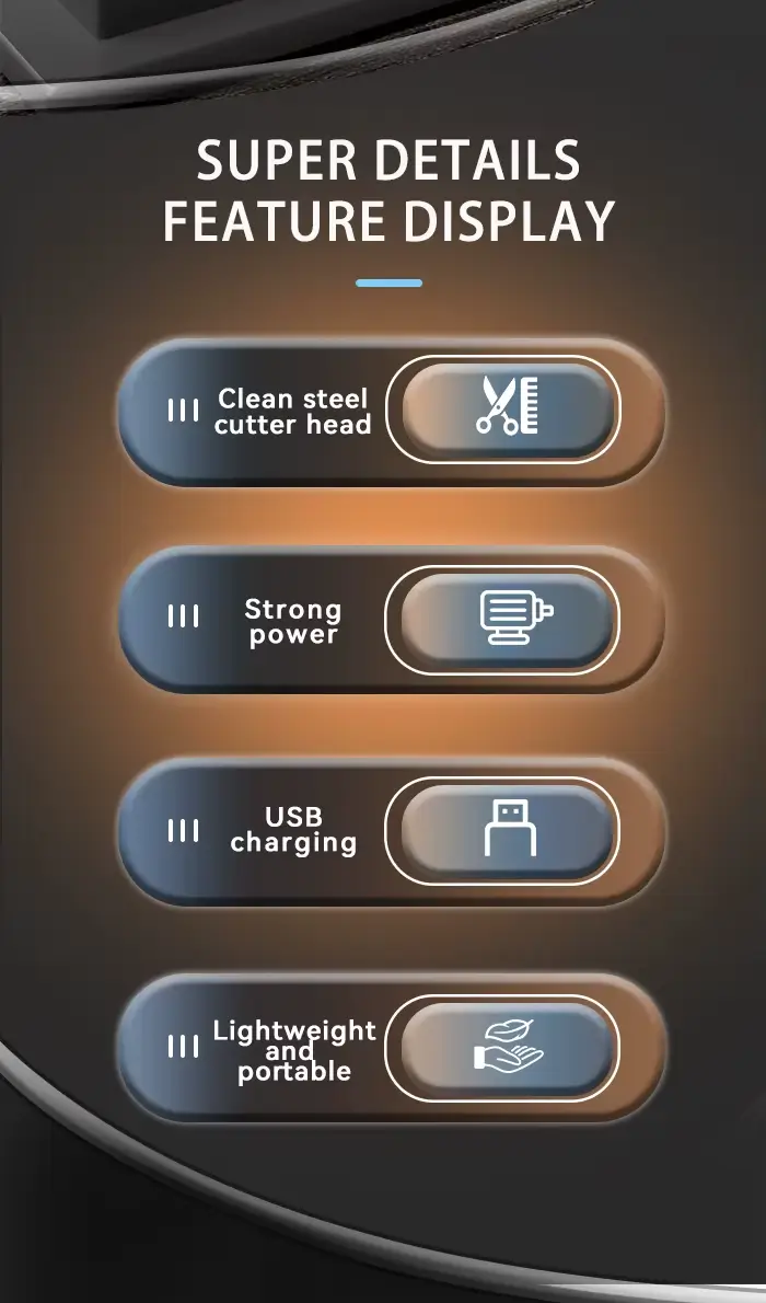 Kemei KM-2371 – Tondeuse sans fil professionnelle pour cheveux et barbe 1200mAh 5W