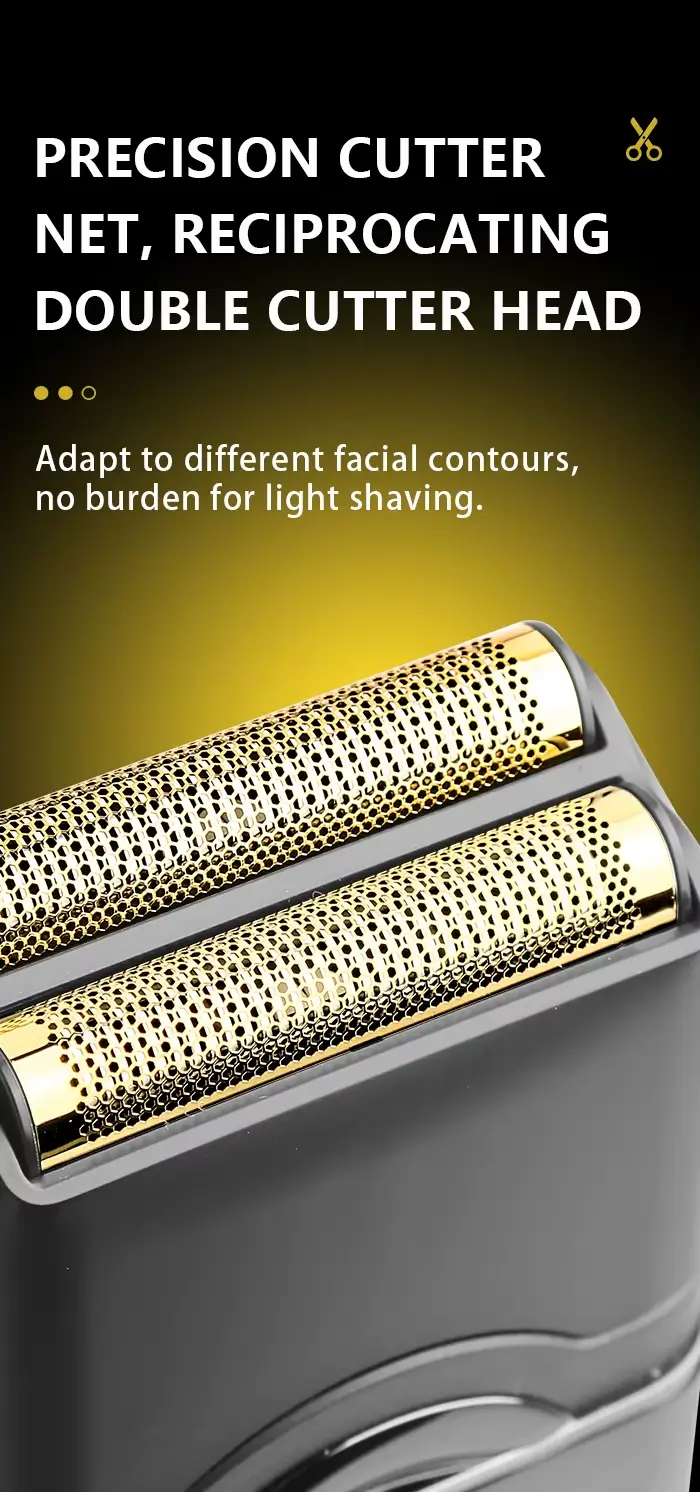 Kemei KM-T389 – Rasoir électrique étanche IPX5 à double lames rotatives