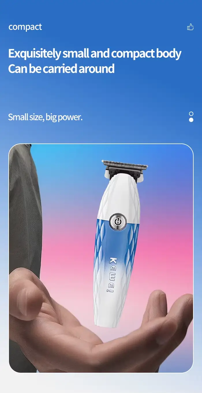 Kemei KM‑1690 – Tondeuse cheveux et barbe rechargeable professionnelle