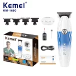 Kemei KM‑1690 – Tondeuse cheveux et barbe rechargeable professionnelle