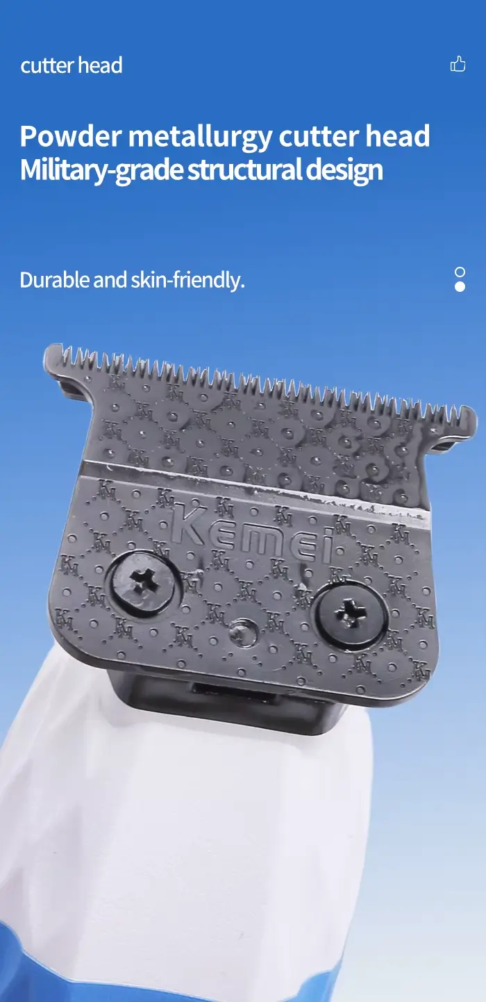 Kemei KM‑1690 – Tondeuse cheveux et barbe rechargeable professionnelle