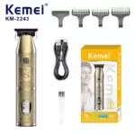Kemei KM-2243 tondeuse à cheveux sans fil avec afficheur lcd - gold - doré - type c - 5W - 7500rpm