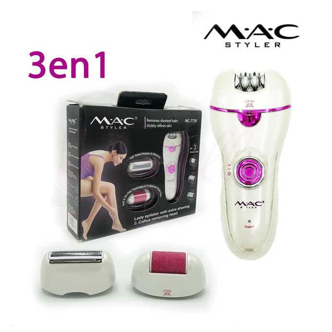 MAC Styler MC-7730 – Épilateur / Rasoir 3‑en‑1 pour corps