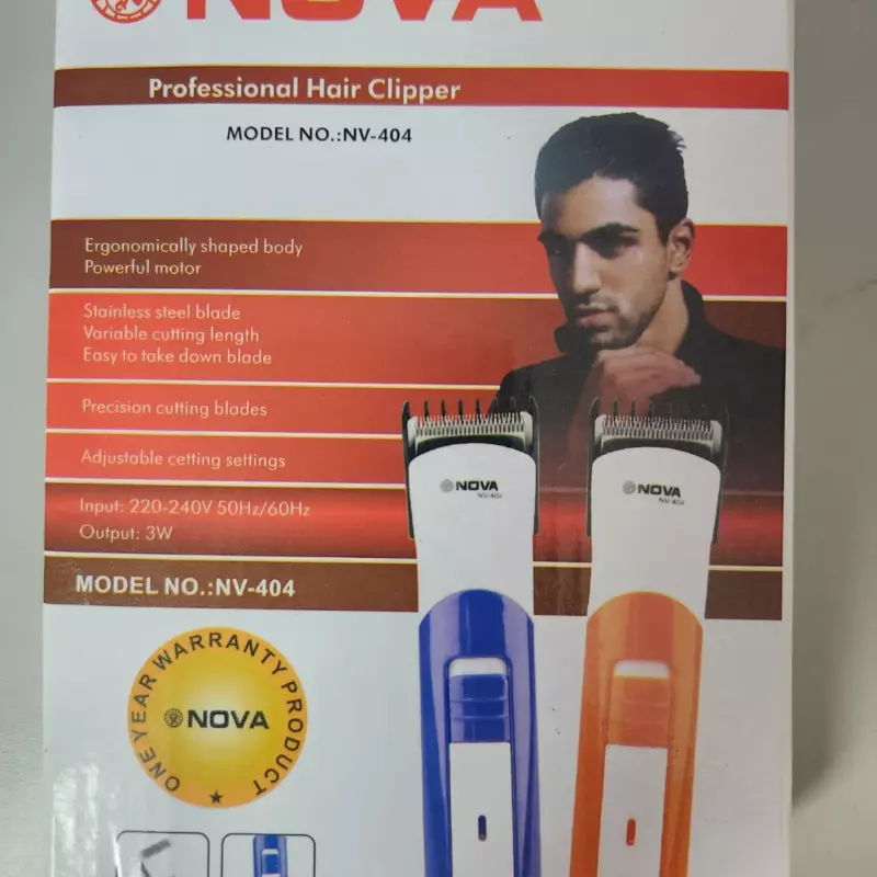 Nova NV-404 – Tondeuse rechargeable pour cheveux et barbe 3W
