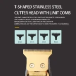 Kemei KM-1313 – Mini tondeuse à cheveux rechargeable avec écran LCD – gold – doré